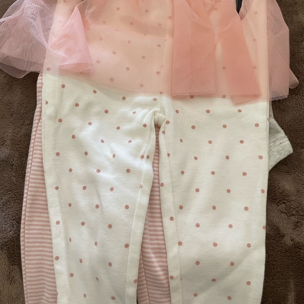 Carter’s Baby Girl 4pc Set – “Little Princess” Bunny Outfit Pink Gray SZ 9M –NWT - Picture 5 of 6